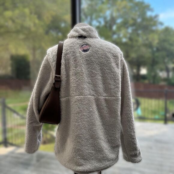 Y2K Lauren James American-vintage Women's Reversible Blue Sherpa Jacket - Picture 2 of 5